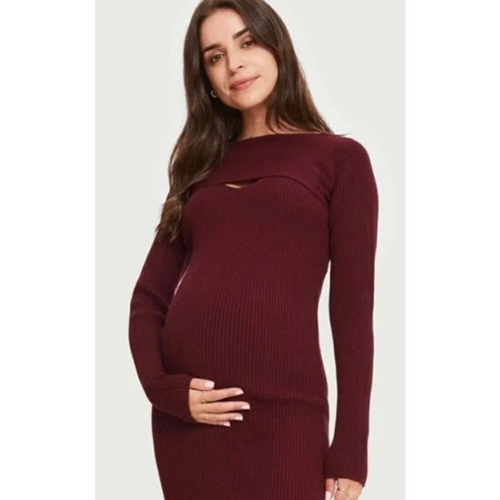 Hatch Burgundy Midi Dress